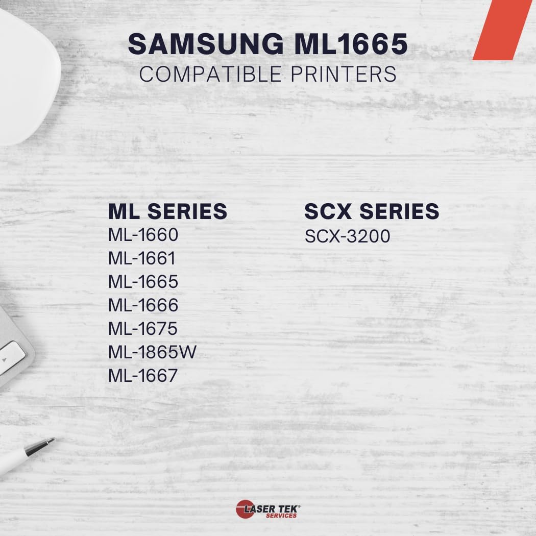 Laser Tek Services Compatible Toner Refill Kit Replacement for Samsung ML1665 MLT-D104S Works with Samsung ML-1655 1660 1661, ML-1860 1861 Printers (Black, 1 Pack) - 1,500 Pages