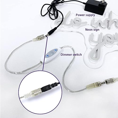 Miniatura 10 de jXIN Interruptor de atenuación sensible, brillo ajustable, bajo voltaje, con conector hembra de CC libre, adecuado para luces de neón LED,