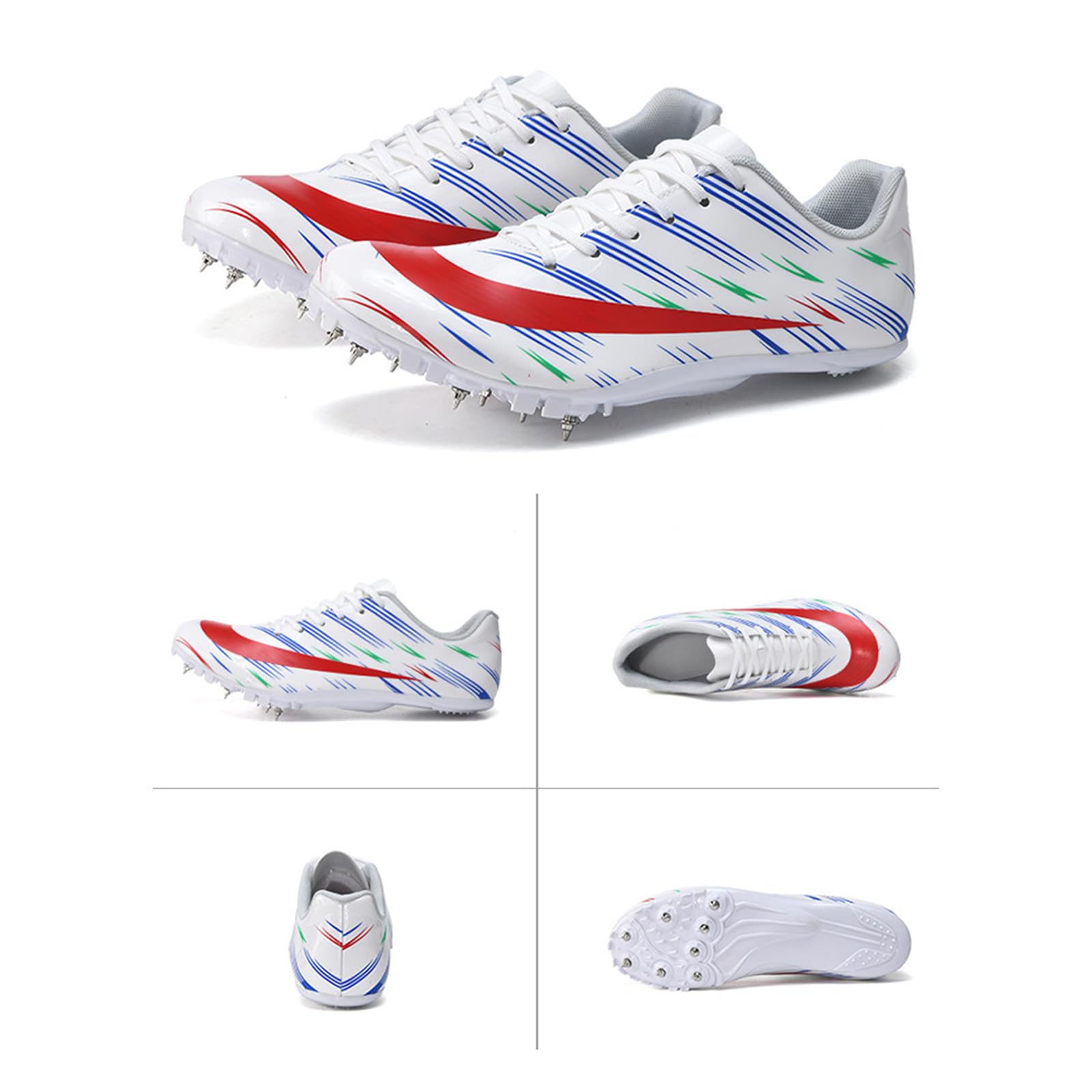 Zapatillas De Atletismo Unisex,Cómodas Zapatos de Pista y Campo,Zapatillas de Atletismo Antideslizantes,Zapatillas Deportivas con Clavos De 8 Clavos,Zapatillas de Clavos para Sprint,Running