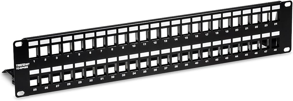 TRENDnet 48-Port Blank Keystone Shielded 2U HD Patch Panel, TC-KP48S
