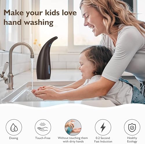 Miniatura 2 de Dispensador automático de jabón, dispensador de jabón sin contacto de 10.1 fl oz, dispensador automático de jabón para platos con impermeabilidad