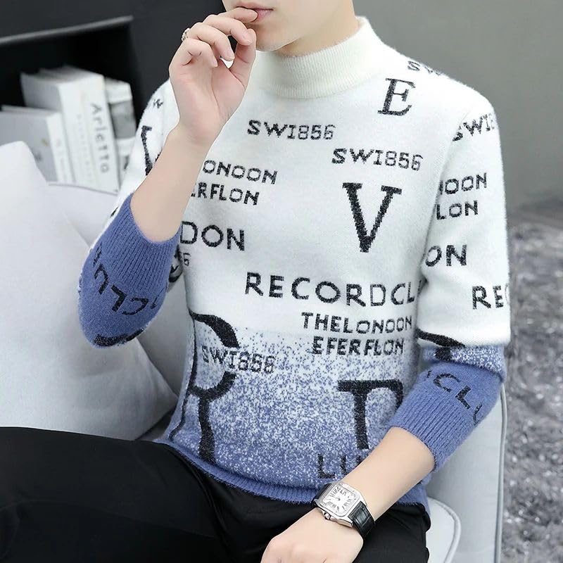Hair Sweater in Autumn Spring Mens Korean Knitted Pullover Thickened Mens Top3