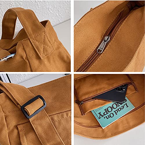 Jbb Women Canvas Messenger Bag Hobo Tote Cute Shoulder Bag Large Crossbody Bags With Multiple Pockets For Travel School Green #TOP3