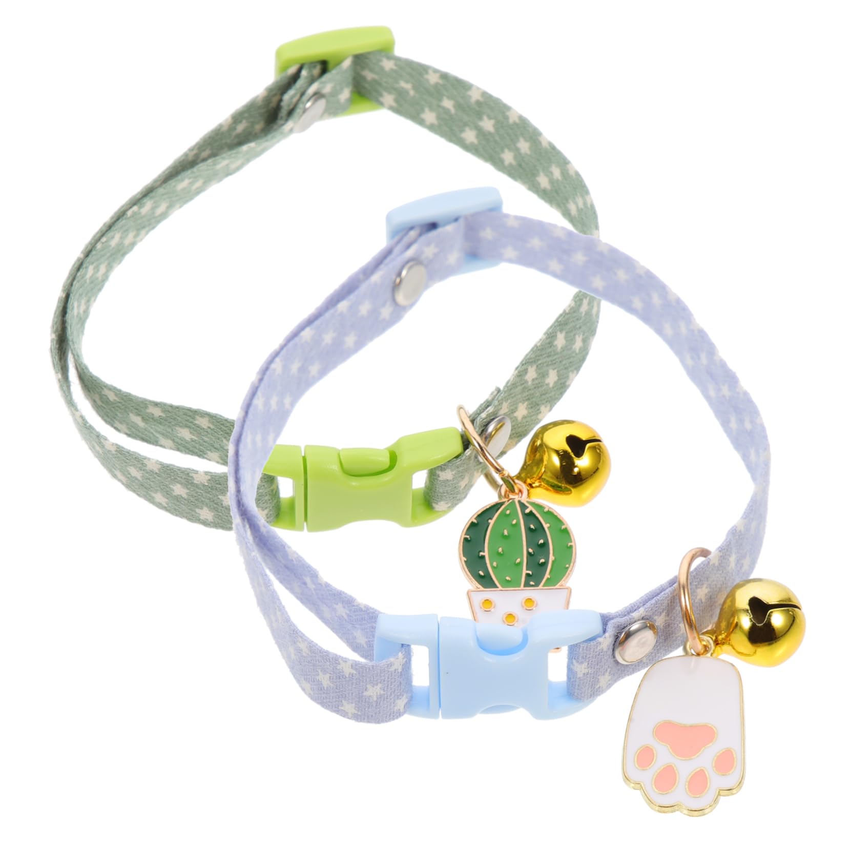 Collier de cou de chat pour fêtes et usure quotidienne Blue Paw Green