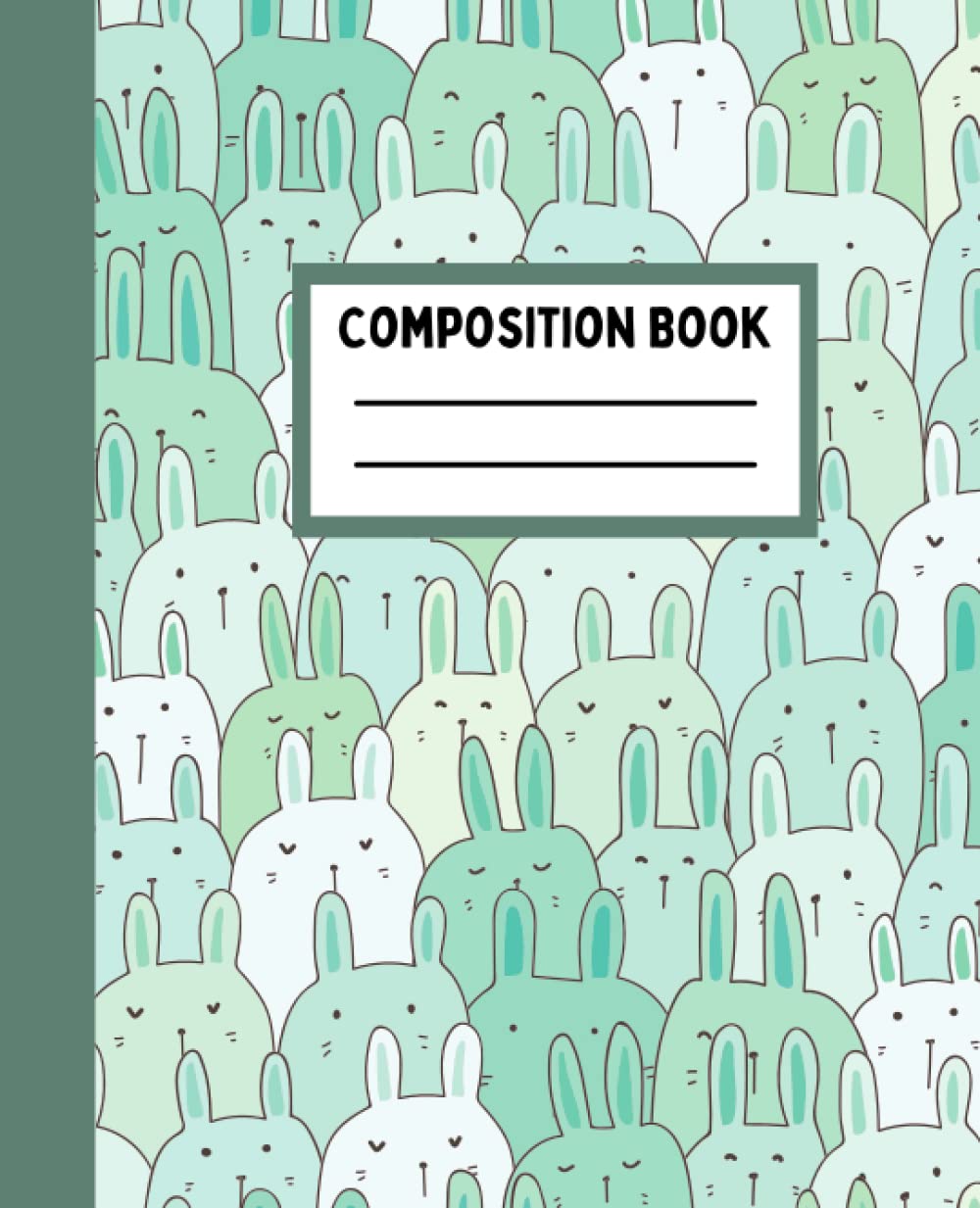 Kawaii Bunny Rabbits Composition Notebook: Cute Rabbits College Ruled Notebook, Kawaii Aesthetic (7.5 x 9.25) - 120 Pages