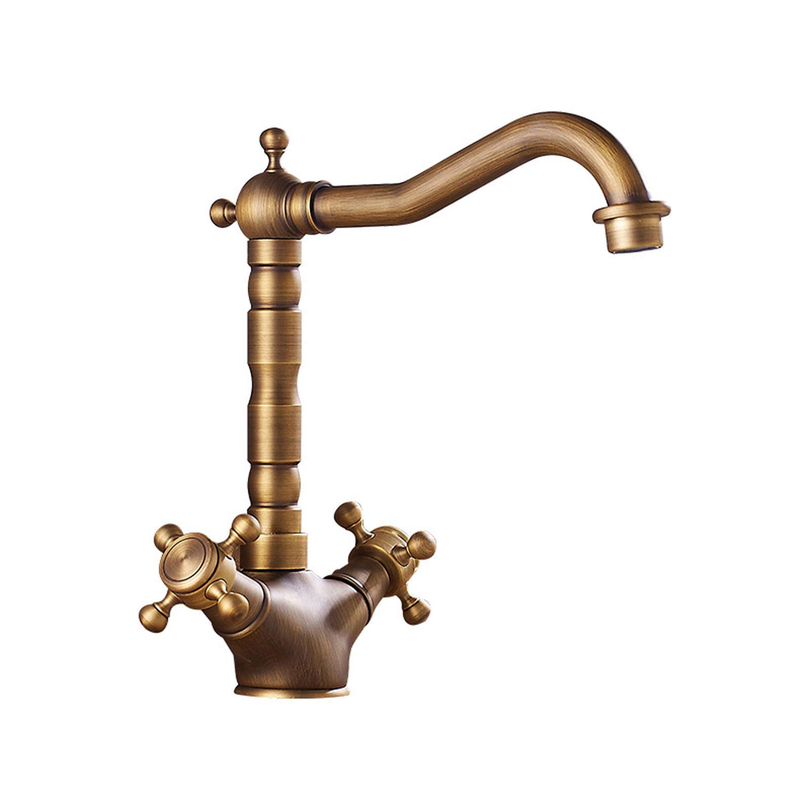Mitigeur de lavabo monotrou réglable chaud et froid avec barboteur pour évier de cuisine