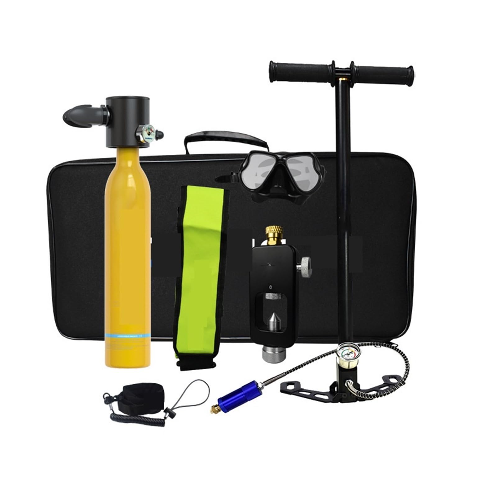 Portable Dive Cylinder, 0.5L Diving Oxygen Cylinder, Portable Snorkeling EquipmentCylinder with 10-15 Minutes Capability ，Diving Gear(Giallo)