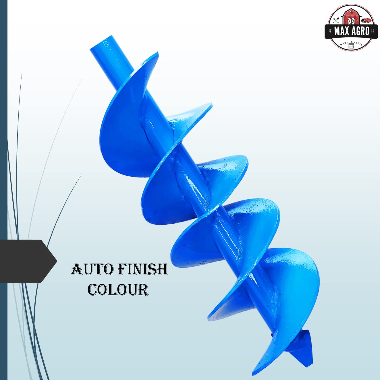 MAXAGRO Earth Auger Hole Digger Dual Blade | Post Hole Digger | Digging Tools for Soil | Agriculture Tools for Faming | Gardening Tool | Auger Machine | Spiral Digger 6 Inch Round Hole - Image 4 thumbnail