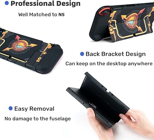 Miniatura 3 de Zelda - Funda protectora rígida de policarbonato compatible con Switch NS y Joy-Con, absorción de golpes y resistente a los arañazos de Zelda para