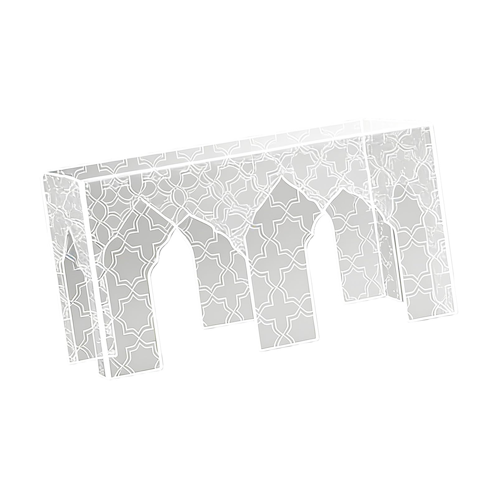 HUANGING Arabic Transparency Acrylic Serving Tray Storage Rack Elegant Display Stand for Dates and Dessert Clear Date Serving Tray