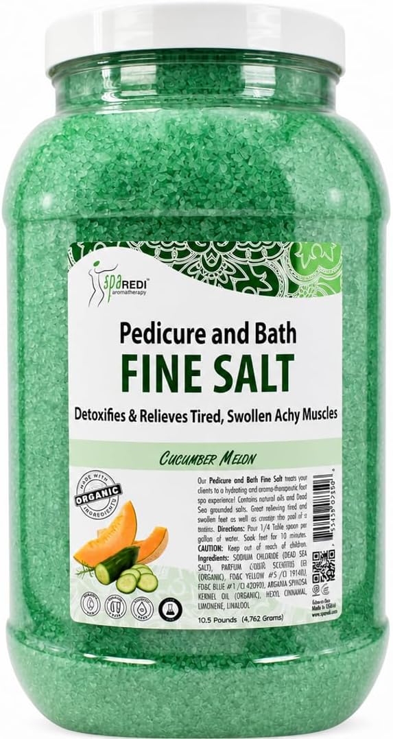 SPA REDI Salon Pedicure Dead Sea Salt Foot Soak, Softening, 128 oz