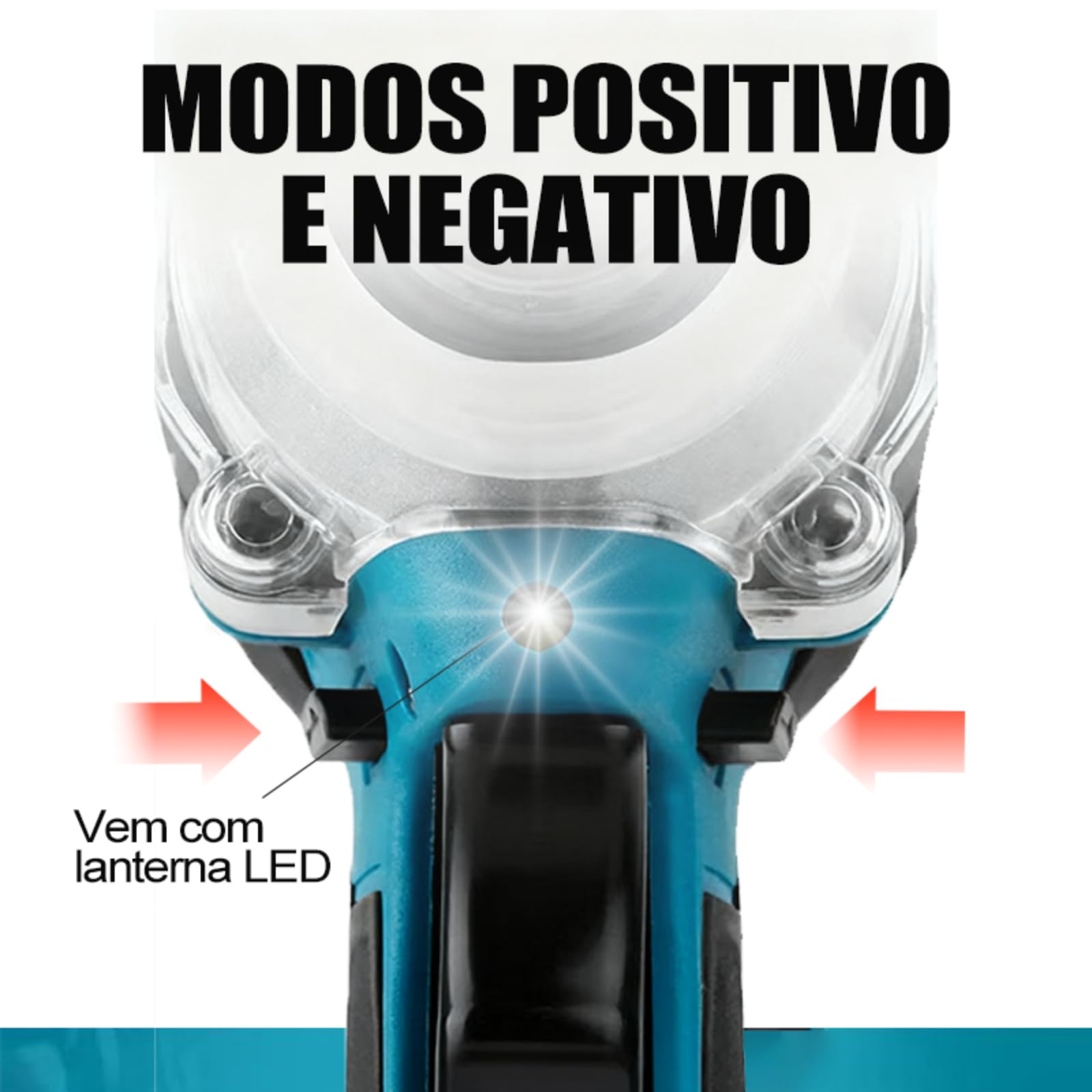 Chave de Impacto Elétrica 68V 1.3AH com 2 Baterias, Sem Fio