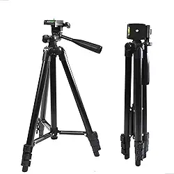 Tripe Profissional Semi-Hidraulica Para Cameras E Celulares Ideal Para Estabilizar Videos E Fotos - Com Tres Monopes Com Trava 140cm e 150cm Barganha Mix (130cm)