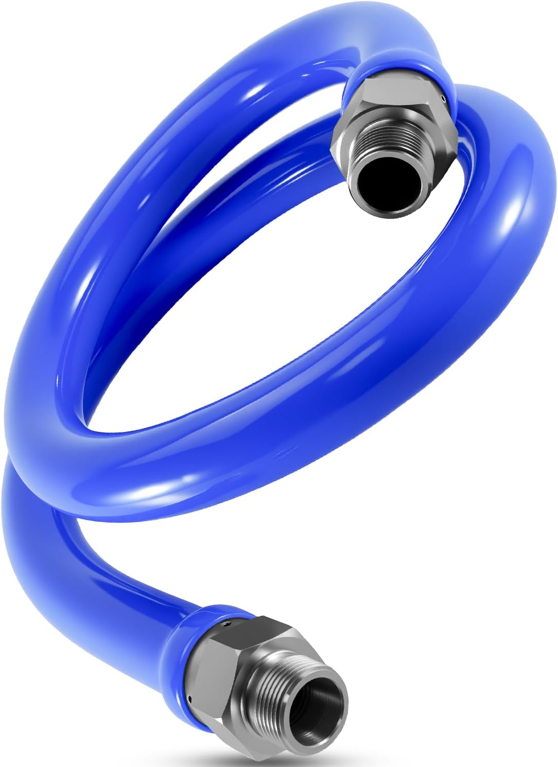 3/4" x 48" Gas Flex Line Fit for Commercial Kitchens Blue Mobile Connector