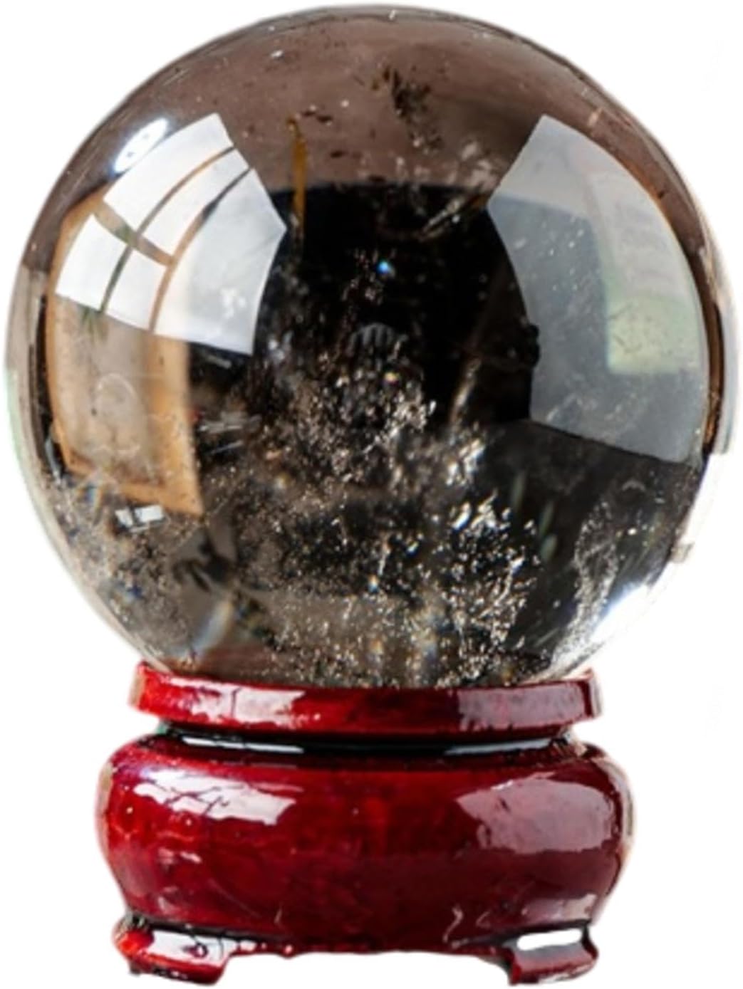 Tea Crystal Ball Ornaments Tobacco cryptome Stone Grinding Home Wind Water Ornaments,50~55mm