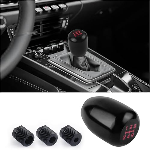 Pomos de palanca de cambios para automóvil, elegante perilla de palanca de cambios manual de aleación de aluminio de 5 velocidades para decoración