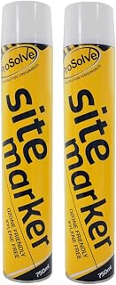 (PACK OF 2) Large 750ml WHITE Line Marking Spray paint survey builders marker Sports Grounds