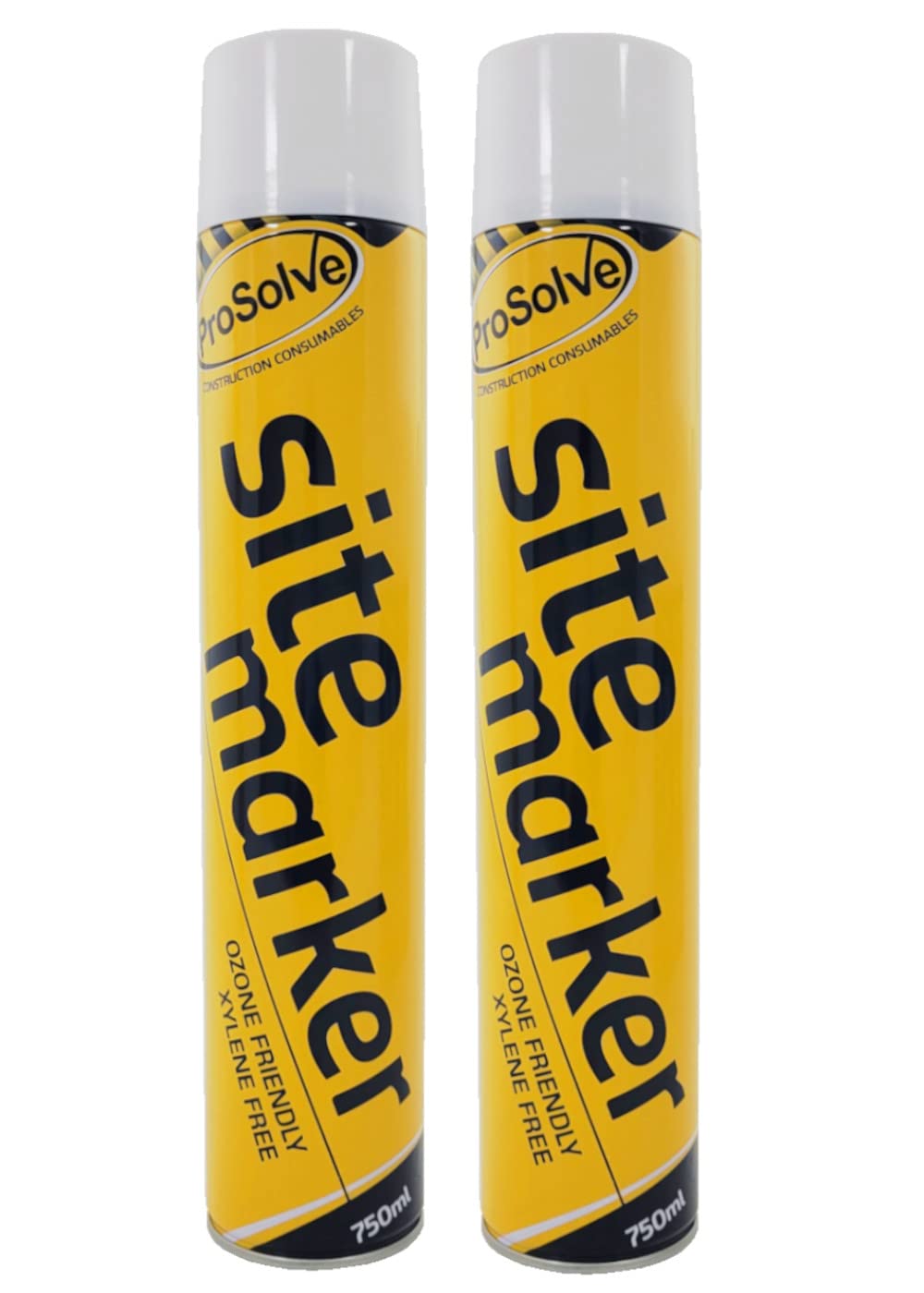 (PACK OF 2) Large 750ml WHITE Line Marking Spray paint survey builders marker Sports Grounds