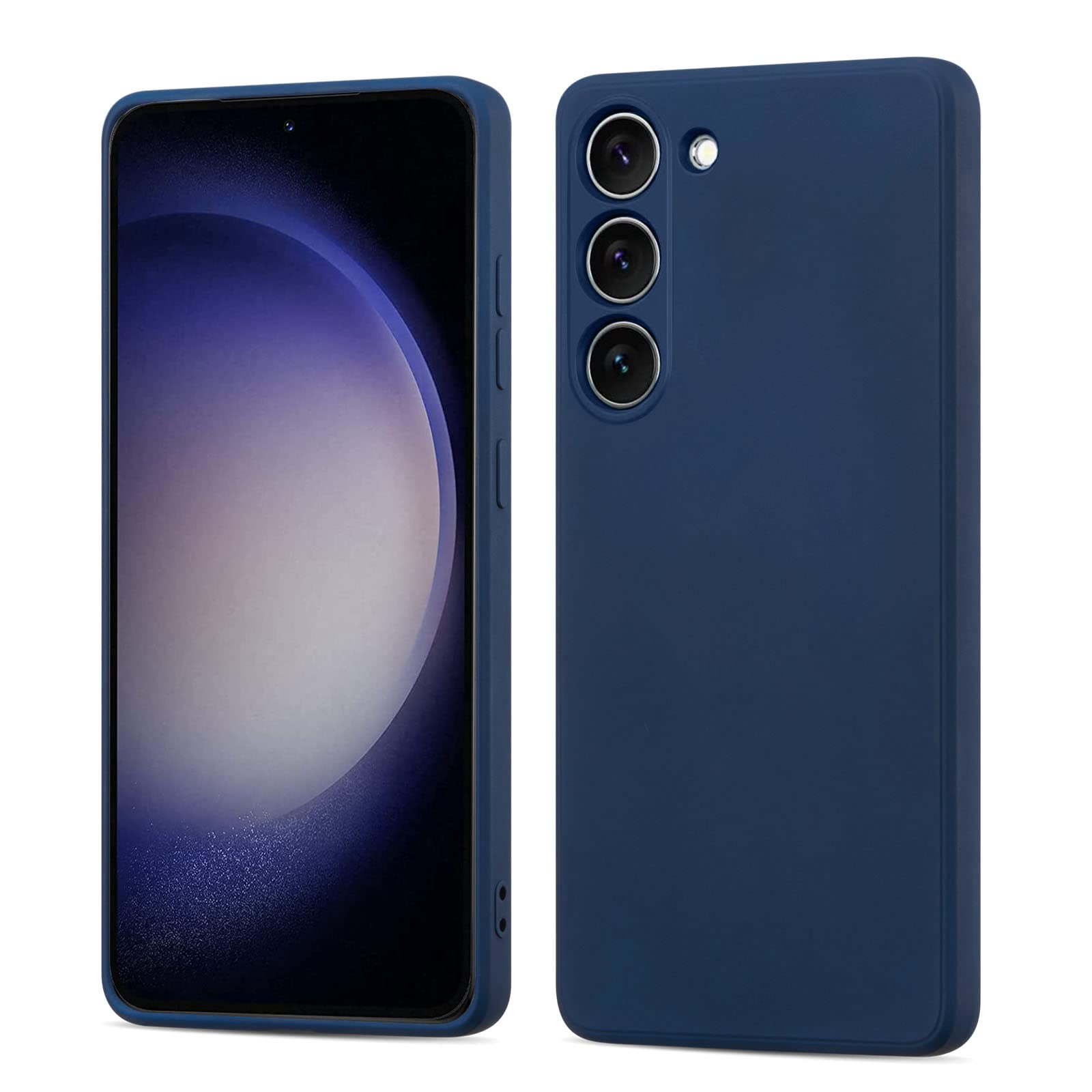 UEEBAI Case for Samsung Galaxy S23 5G, Slim Liquid Silicone Case Shockproof Full Body Protection Phone Case with Anti-Scratch Microfiber Ultra Slim