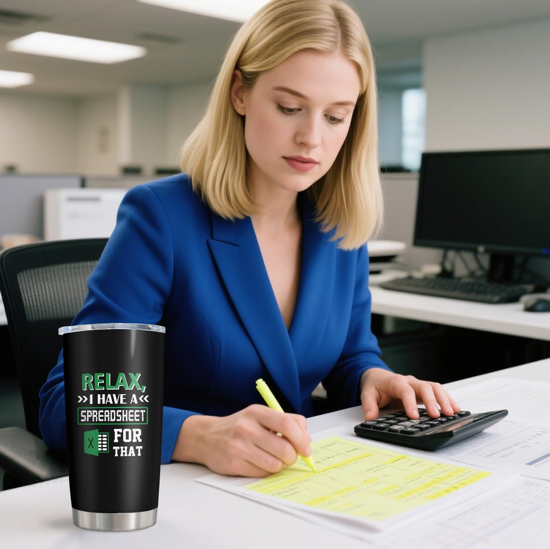 Accountant Gifts, Spreadsheet Tumbler 20oz, Funny Spreadsheet Gifts for Boss, CPA, Coworker, Auditors, Finance Professionals, Women, Men, Accountant/CPA Birthday Christmas Gift, Accounting Cup