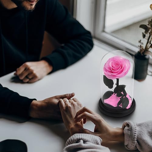 Miniatura 3 de Forever Flowers - Rosas eternas reales de Kylin Glory preservadas con luces LED de estado de ánimo para el día de San Valentín cumpleaños