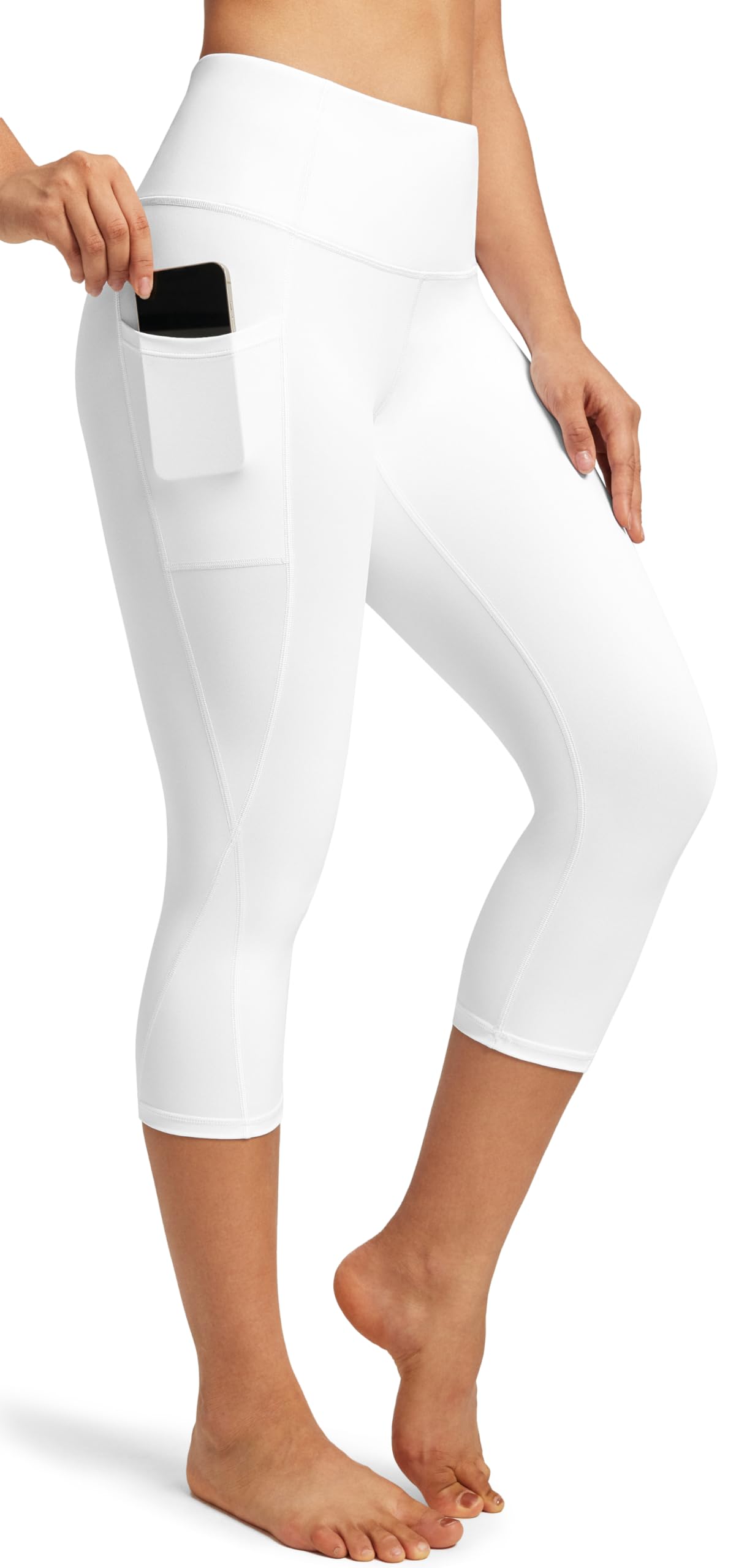 Heathyoga Capri Leggings for Women High Waisted Capri Leggings with Pockets for Women Tummy Control Yoga Pants Women