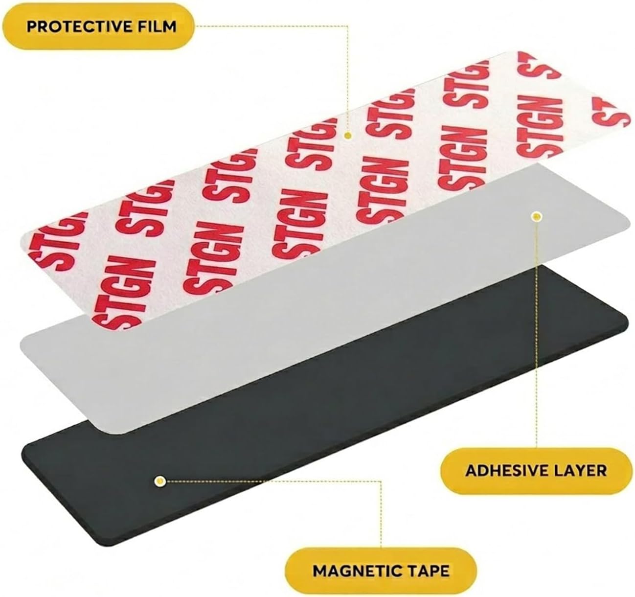 STTMGN Magnetic Tape with Strong Adhesive Backing,1x3" 28PCS,Flexible Self Adhesive Magnets,Magnetic Tape Flat Rubber Magnet Strip,Available for DIY Crafts,Art Projects,Photo and Picture etc image 5