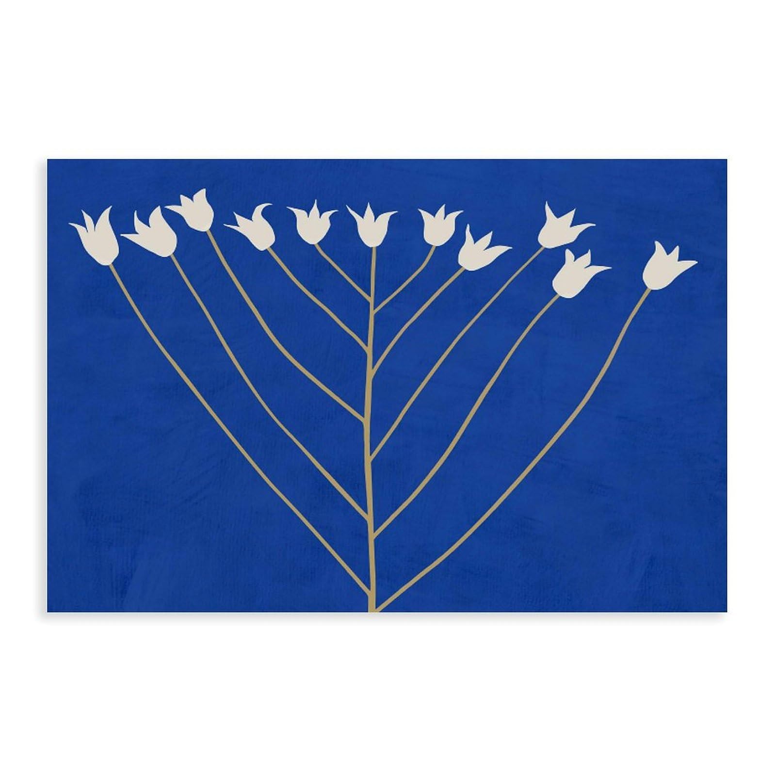 Wjwart Abstract Flower Scandi Modern Canvas Poster Wall Art Print Picture Paintings 16X24inch(40X60cm)