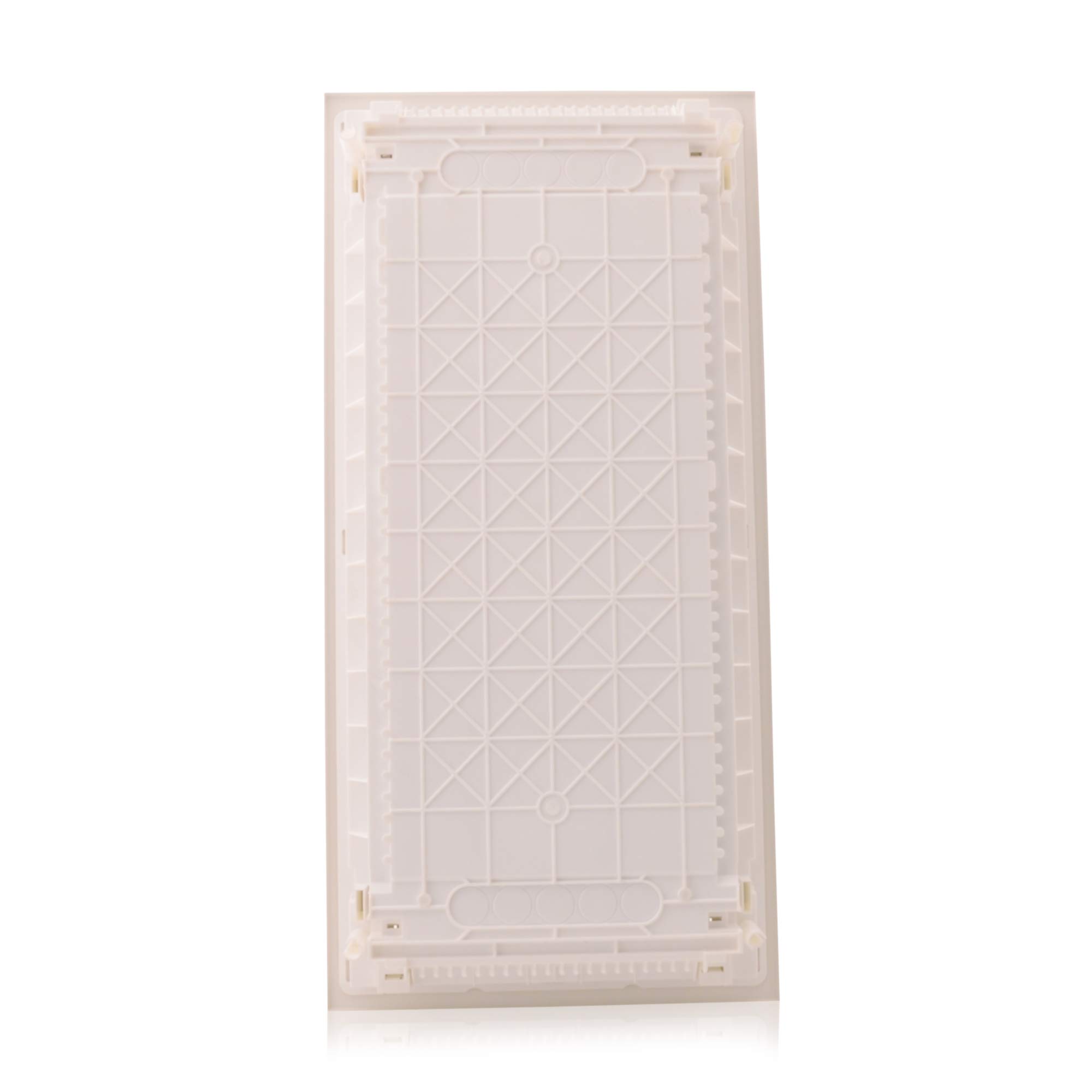 Intratec distributore multimediale e quadro di sicurezza combinato a incasso, IP30, 717x346x92 mm, 2 file, 24+4 moduli, porta in acciaio bianco RAL 9003, ripartitore di comunicazione