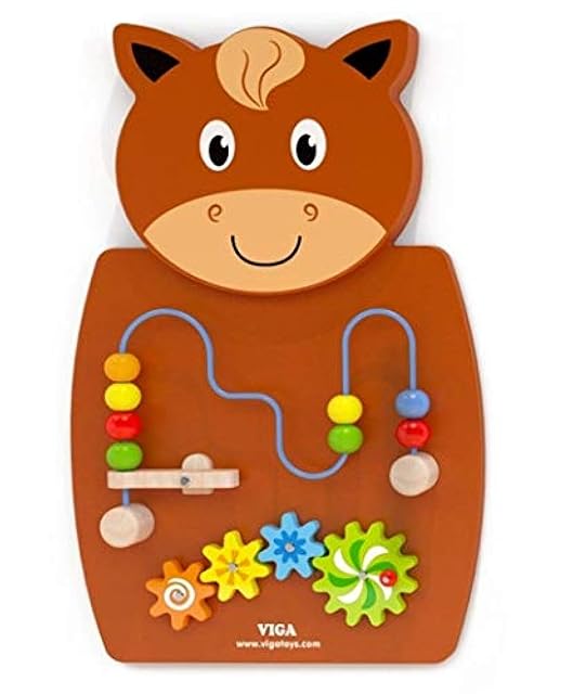 Viga - Juguete de Pared de Madera Wire Beads and Gear para Caballo