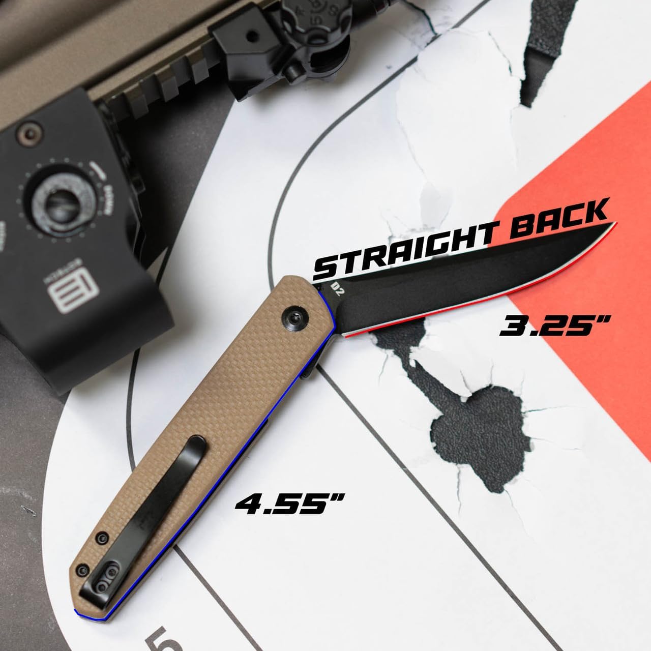 704 Gear Sliver EDC Pocket Knife | Ultra-Slim D2 Gentleman's Straight Back Blade | Olive Drb Green
