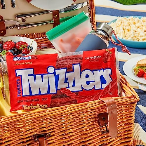 TWIZZLERS Twists Strawberry Flavored Licorice Style, Chewy Candy Bag, 16 oz - 5