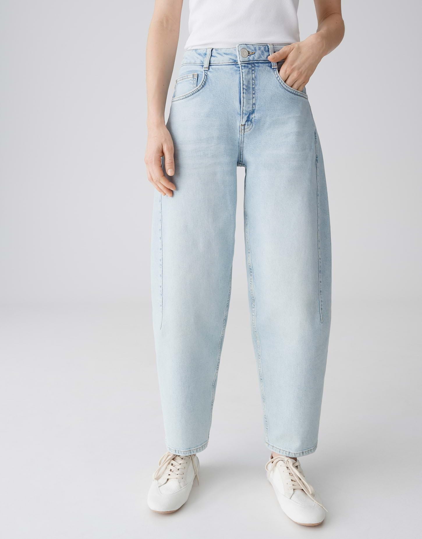 OPUS Damen Barrel | LOLAH Joy Barrel Jeans aus BCI Cotton Mix Mid Rise