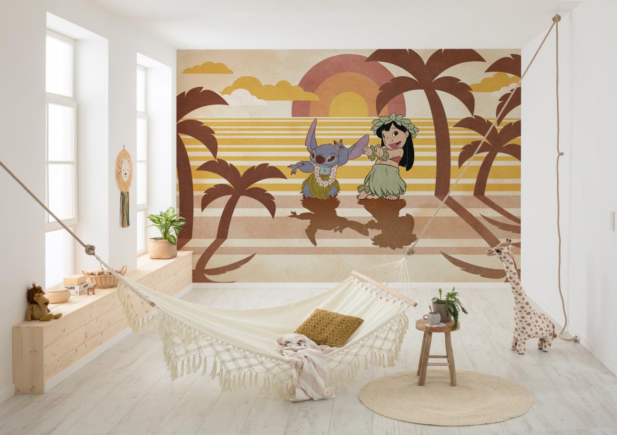 Komar Disney Lilo and Stitch Hula Harmony, Digital Print Non-Woven Photo Wallpaper, Size 350 x 250 cm