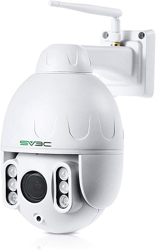 SV3C Cámara de seguridad PTZ 1080P para exteriores, cámara WiFi ONVIF, cámara IP Camhi al aire libre con seguimiento automático, visión nocturna HD,