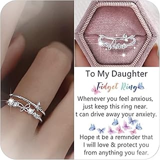 To My Daughter Ring To My Daughter Gifts Daughter Butterfly Ring Daughter Gifts from Mom Daughter Butterfly Ring from Mom (To My Daughter Ring)