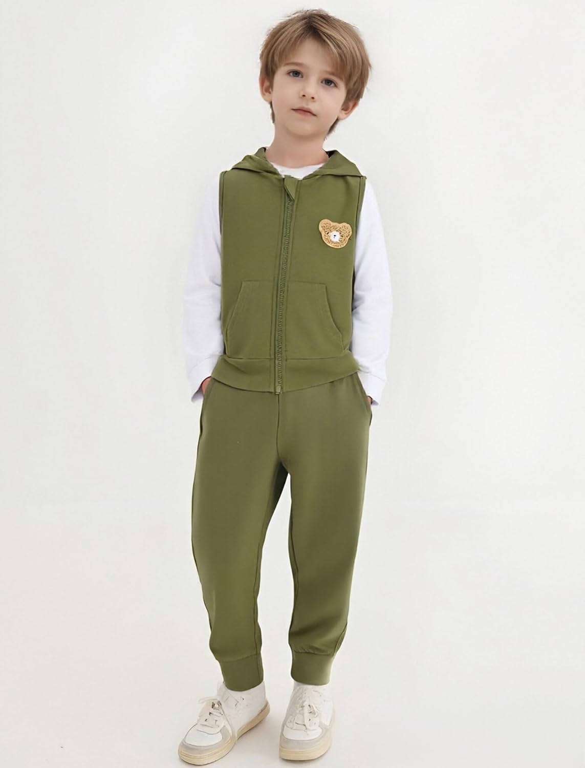 Toddler Boy Clothes Hooded Sweatshirts Pants Set Fall Winter Boys 3 Piece Outfits 2-6 Years - Image 2