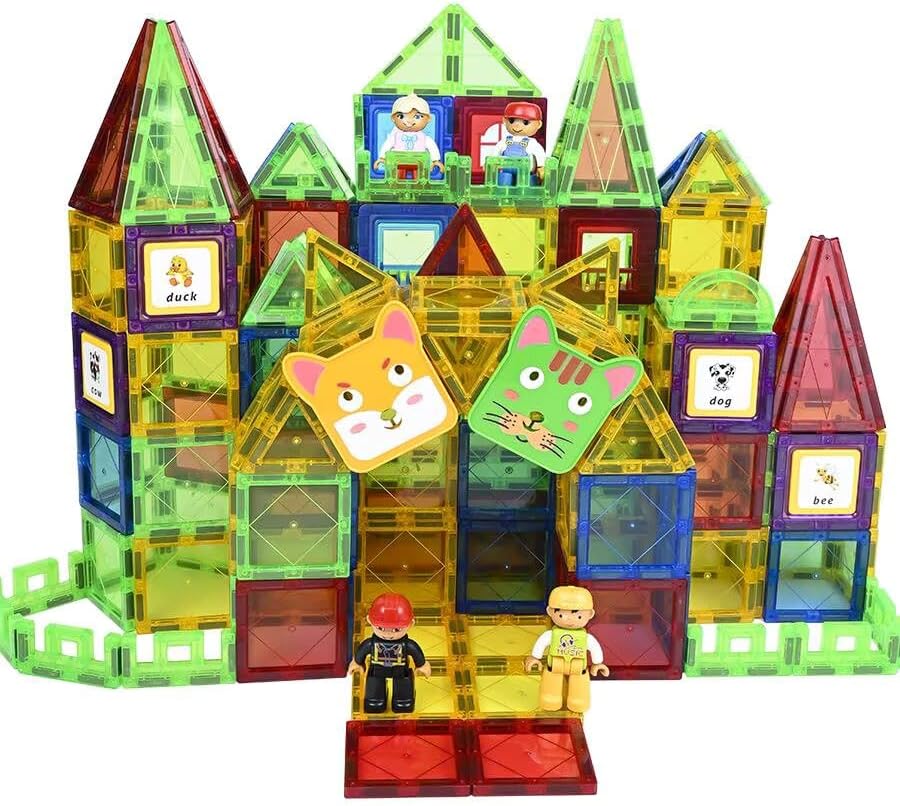 Magplayer 60-Piece Magnetic Tiles for Kids – STEM Learning Toy - Image 7