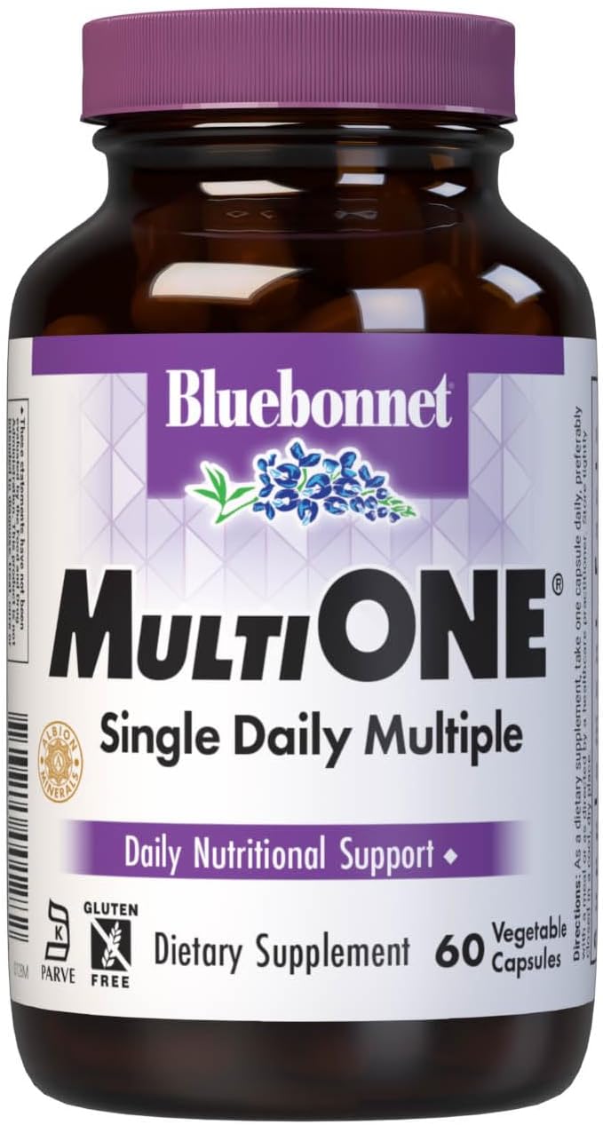 Nutrition Mult One (with Iron), Daily Nutritional Support*, Vegetarian Friendly, Kosher Certified, Gluten-Free, Dairy-Free, 60 Vegetable Capsules, 60 Servings