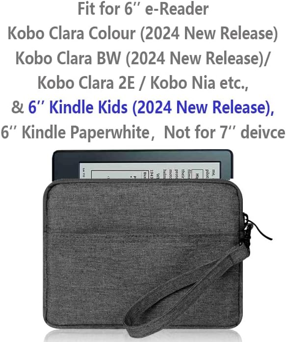 Kobo Clara BW Sleeve Pouch,Cover Also Fit for 6" Kindle Kids(2024)/Kobo Clara Co... 3 61kfSpnZOvL. AC