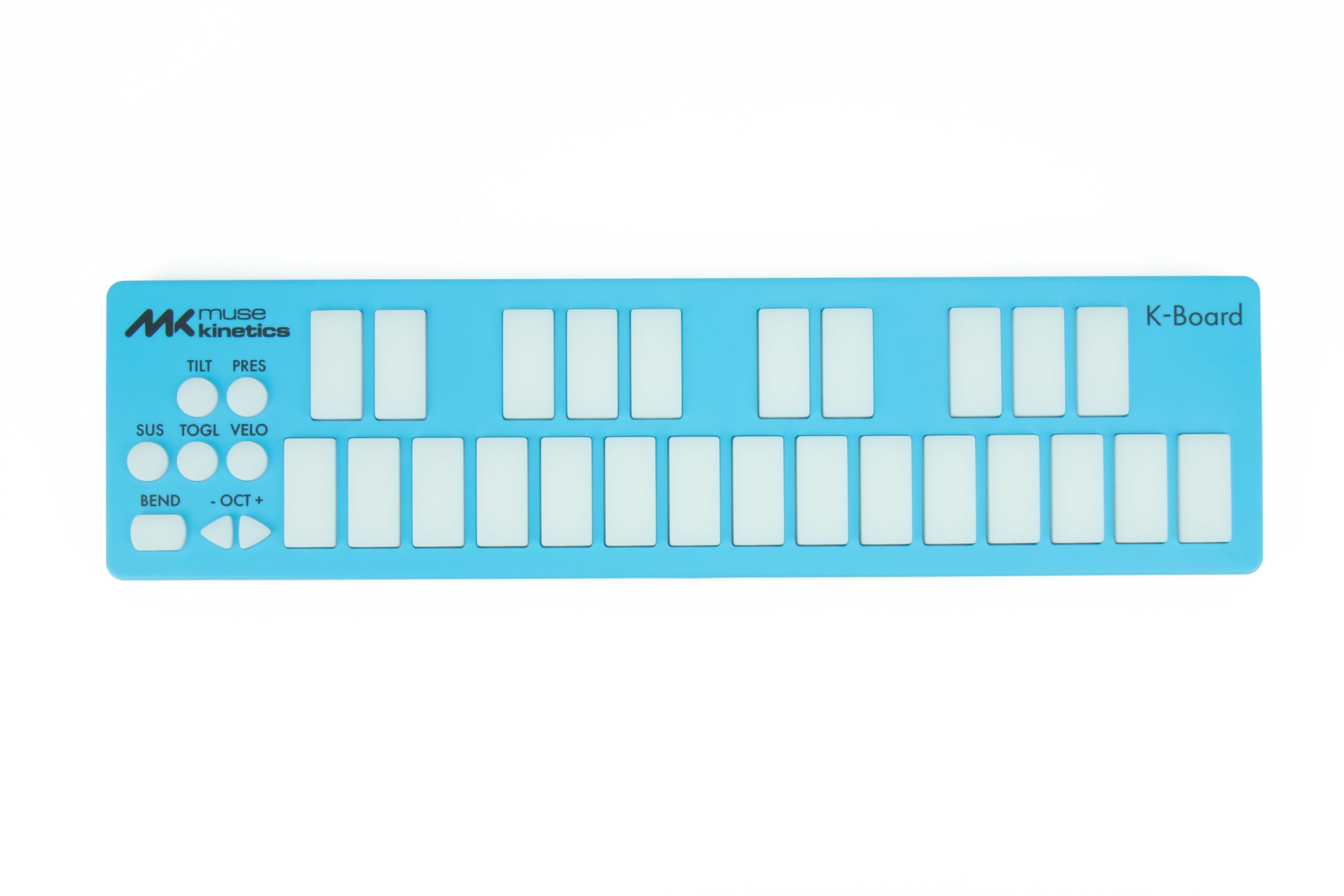 K-Board-C | Bunte 25-Tasten-USB-MPE-MIDI-Tastatur-Controller mit USB-C (Aqua)