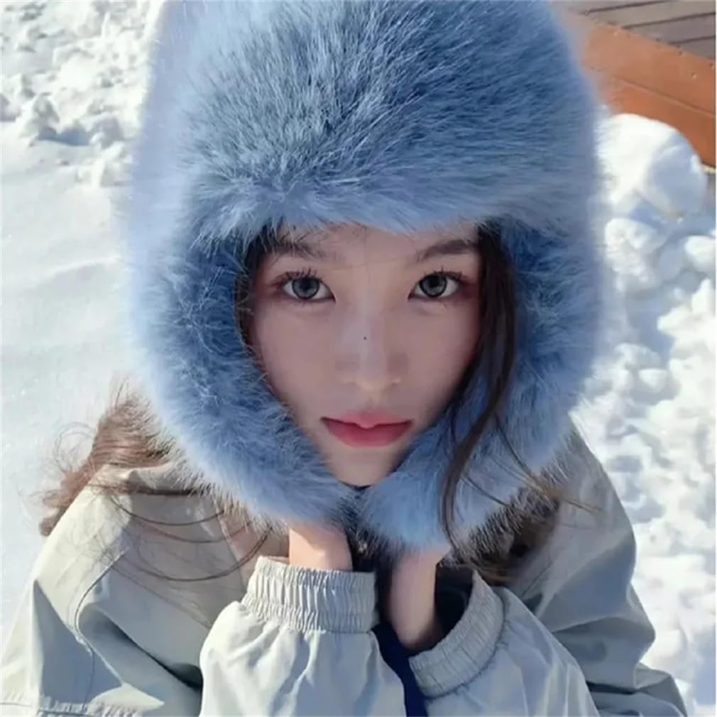Cappello da neve invernale da donna cappelli pelosi spessi antivento paraorecchie caldi cappelli da sci vacanze