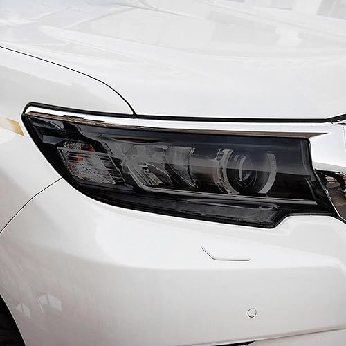 LAVIYE Película protectora para faros de coche, color negro ahumado, adhesivo de TPU transparente, para Toyota Land Cruiser Prado 150 2017-On