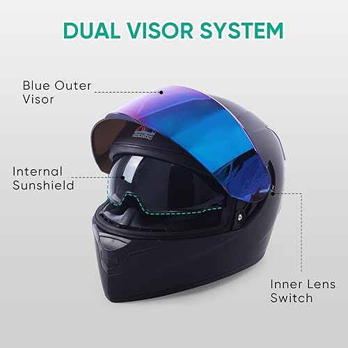 Miniatura 5 de Full Face Motorcycle Helmets for Adults Men and Women with Internal Tinted Visor