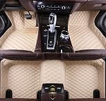 Leather Car Mats (Custom Made) (Black Gold Floor Mats)