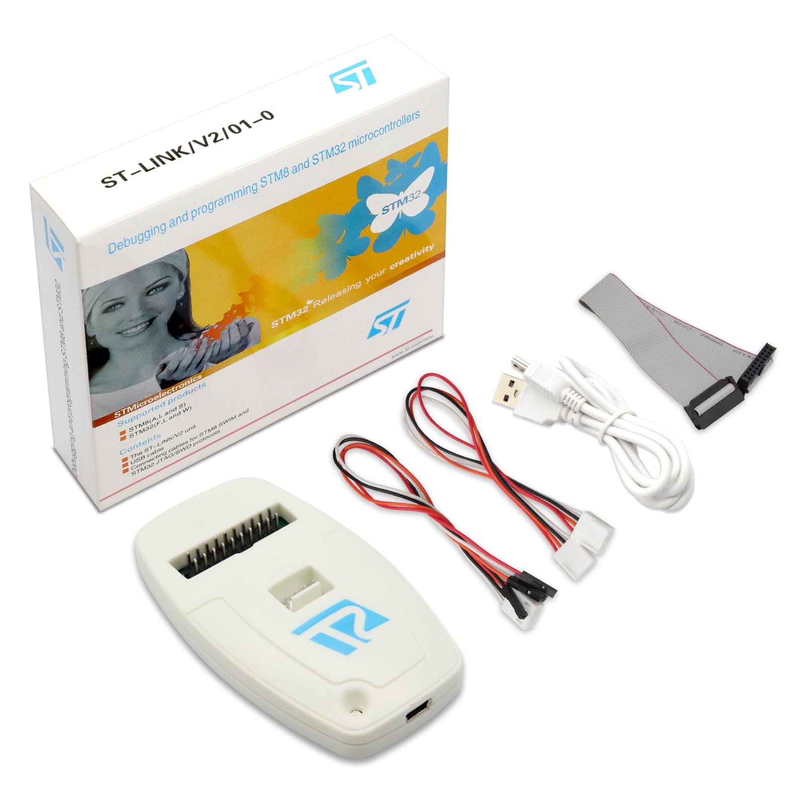 ARCELI ST-LINK/V2(CN Version) ST MCU Microcontroller STM8 STM32 JTAG SWD SWIM In-circuit Debugger Programmer Emulator