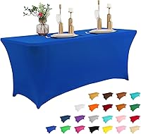 Vista 37 de IVAPUPU - Mantel de elastano para mesas rectangulares, ajustado, elástico, lavable, protector de mesa para eventos, fiestas, bodas, cócteles, Negro