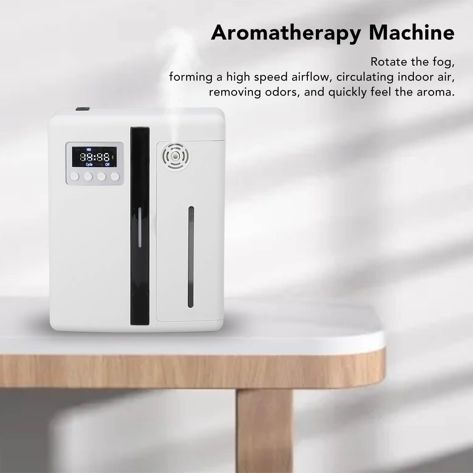 Difusor de aceite esencial, máquina inteligente de aromaterapia con control remoto y temporizador, difusor de aroma de aire para el hogar, oficina, yoga, cobertura de 300 m³