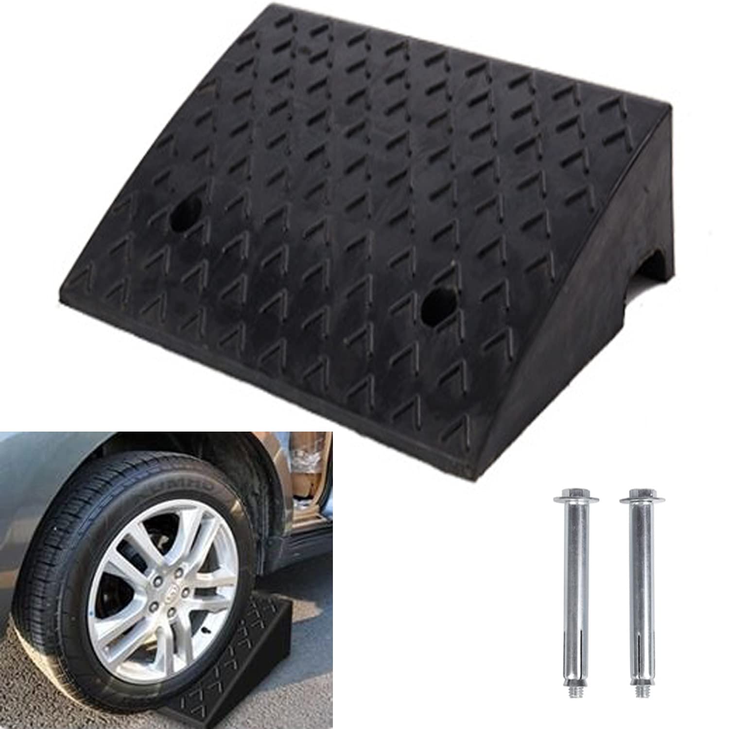 Buy Nisorpa Rubber Kerb Ramp 47.5x40x15cm Heavy Duty Curb Ramp Nonslip