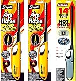 3 Pack - 1 Pack Calico Hot Shot 2 Xtra Long + 2 Pack Scripto Multi Purpose Wind Resistant Lighter (Assorted Color)